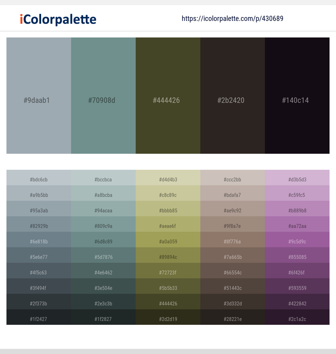 Hit Gray – Juniper – Lisbon Brown – Cocoa Brown – Gondola Color scheme