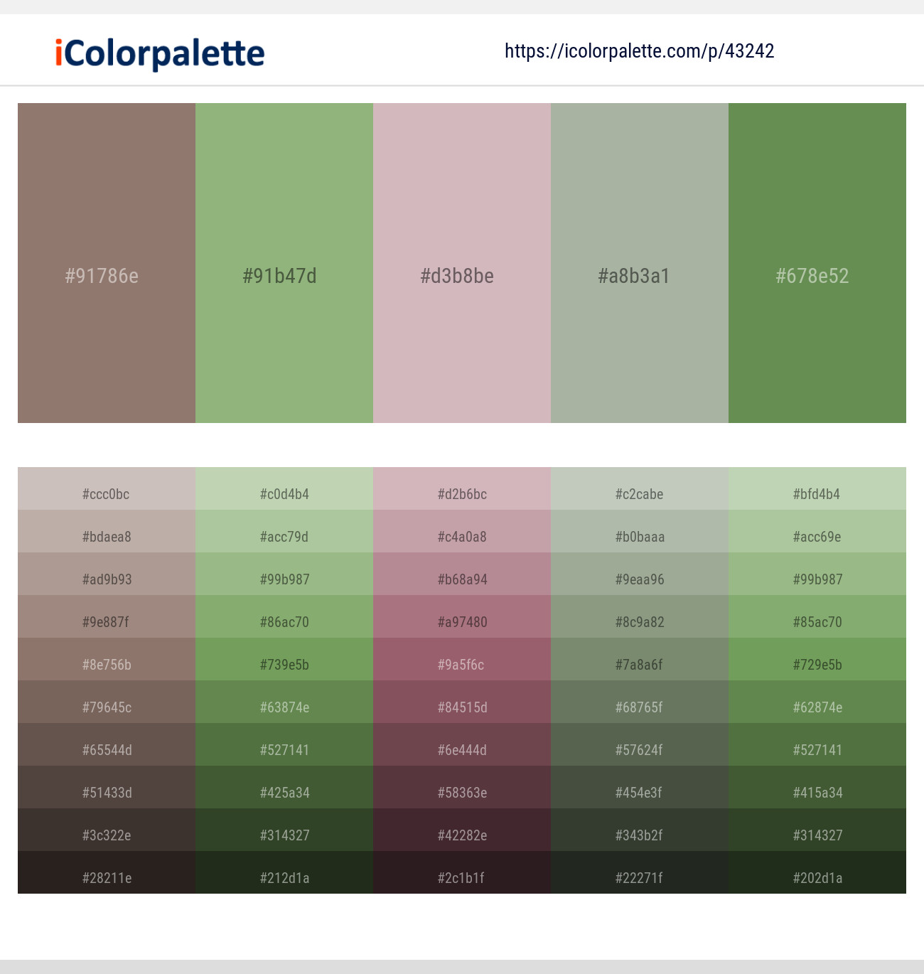 4 Latest Color Schemes with Cold Turkey And Hippie Green Color tone combinations | 2025 ...