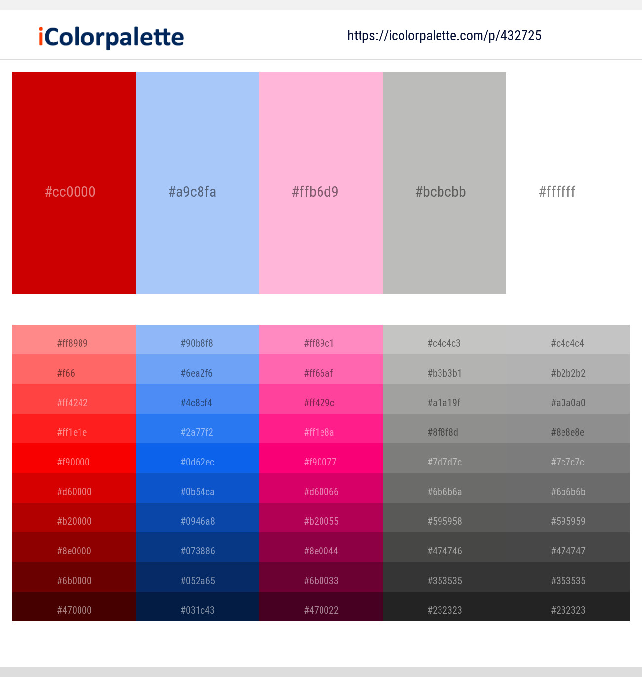 12 Color with Red And Silver tone combinations | 2022 | iColorpalette