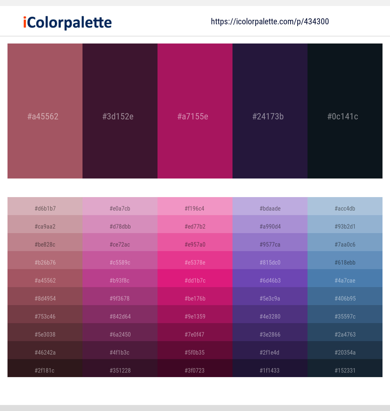 Matrix Wine Berry Jazzberry Jam Port Gore Ebony Color scheme