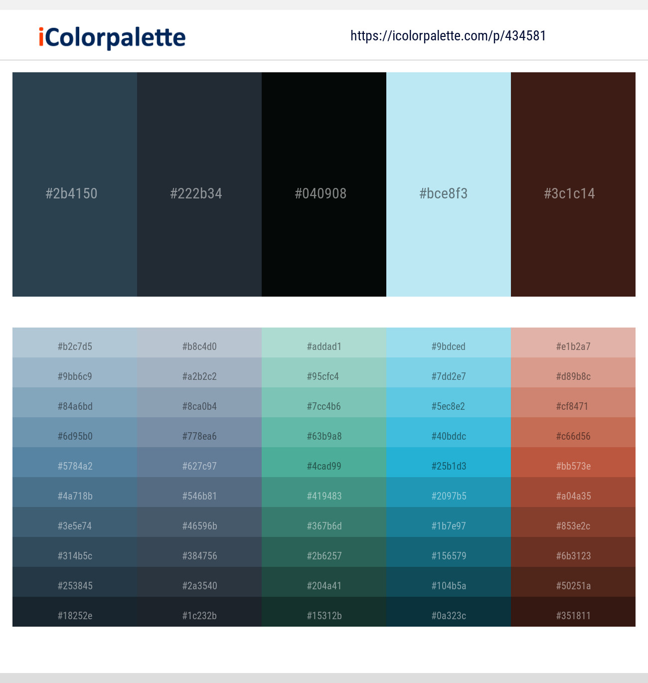 Pickled Bluewood – Ebony Clay – Aztec – Mint Tulip – Cedar Color scheme