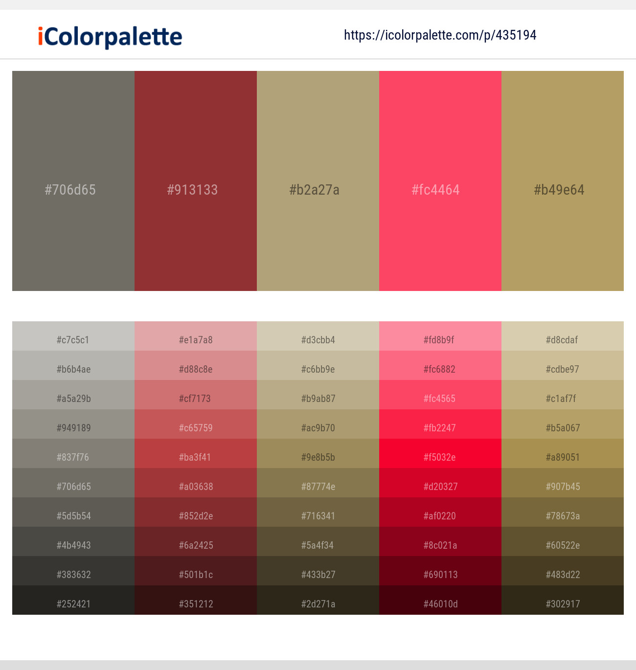Flint – Stiletto – Mongoose – Radical Red – Teak Color scheme