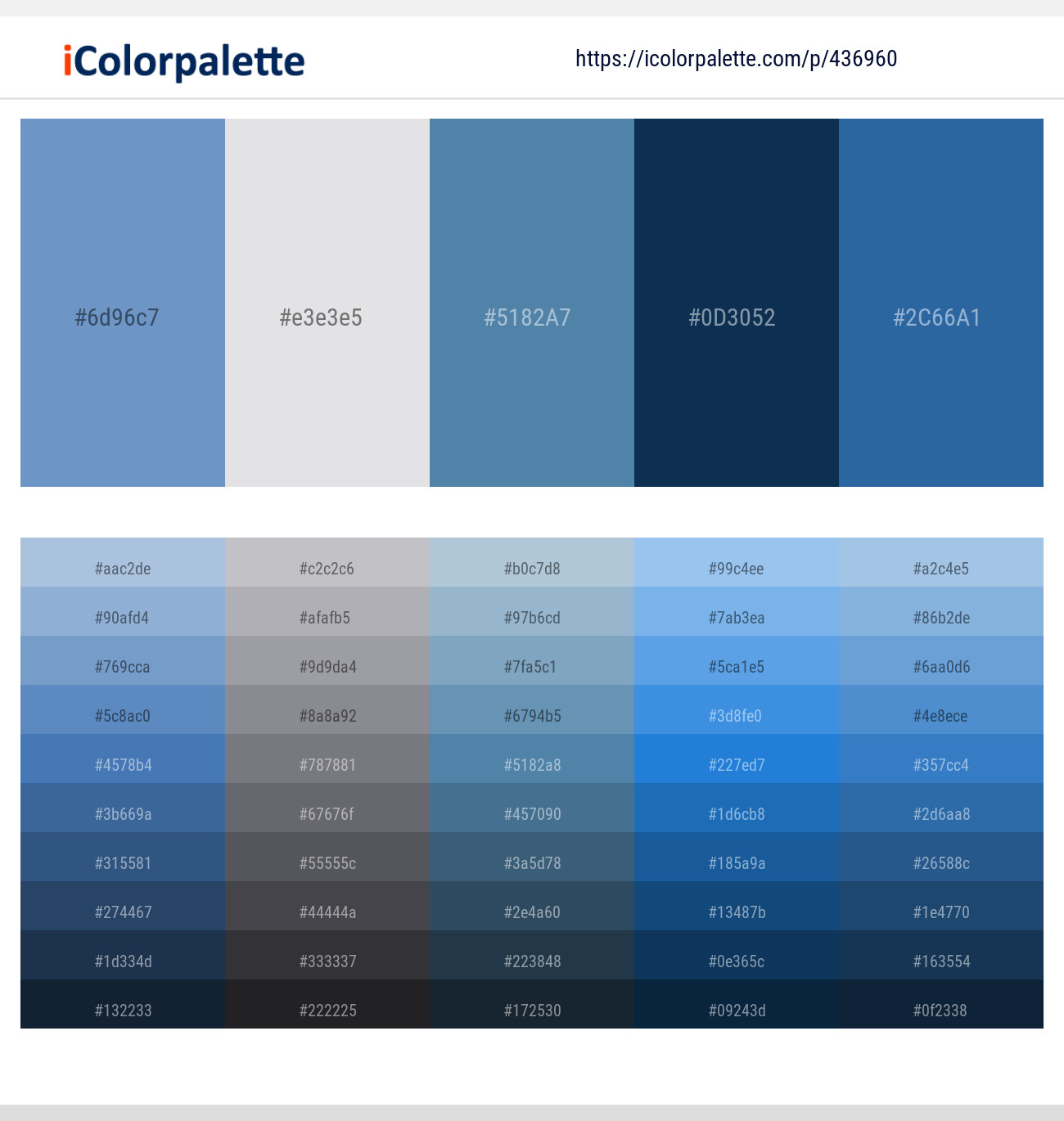 Danube – Iron – Wedgewood – Downriver – Azure Color scheme
