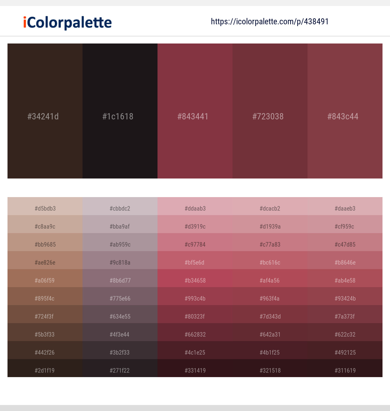 Treehouse – Thunder – Solid Pink – Buccaneer – Lotus Color scheme