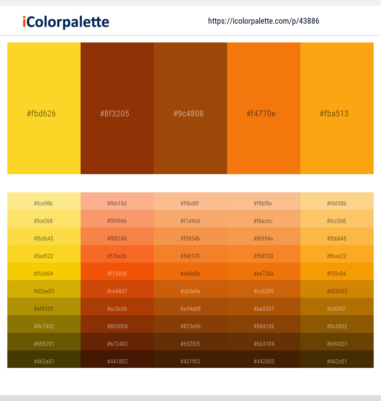 4388645 Gold Color Palettes