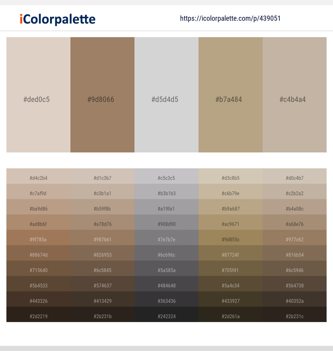 Wafer – Toast – Pale Slate – Mongoose – Bison Hide Color scheme