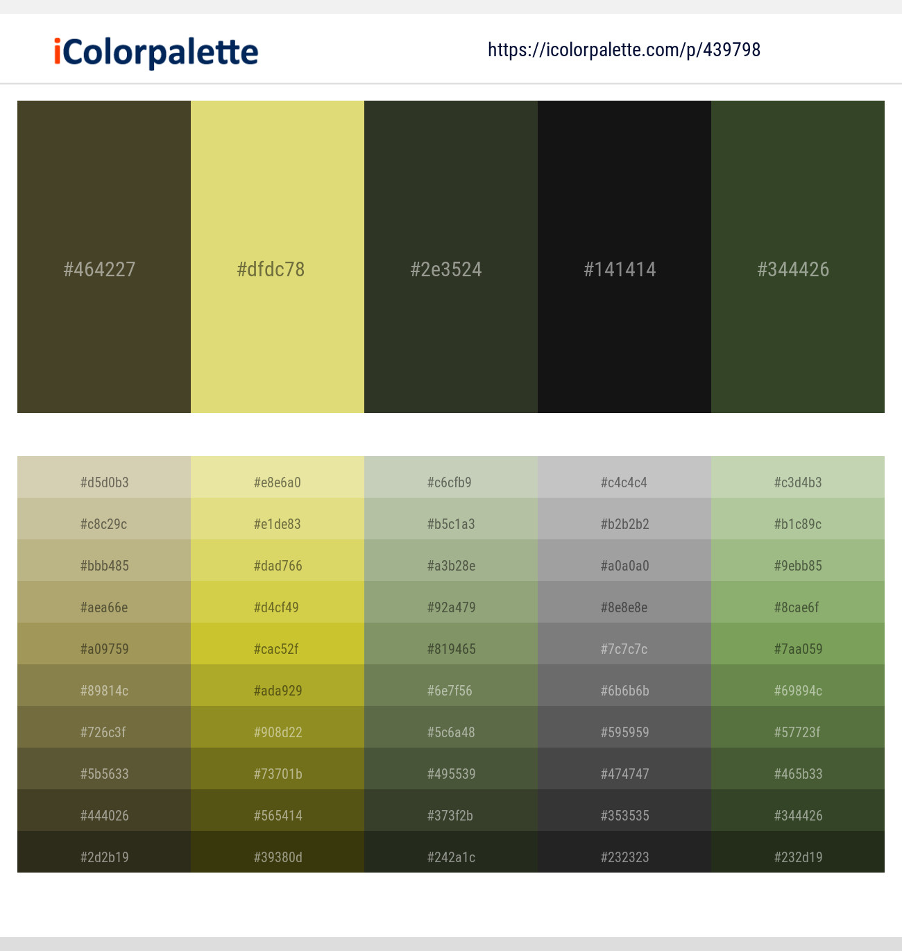 Lisbon Brown – Chenin – Rangitoto – Cod Gray – Green Kelp Color scheme