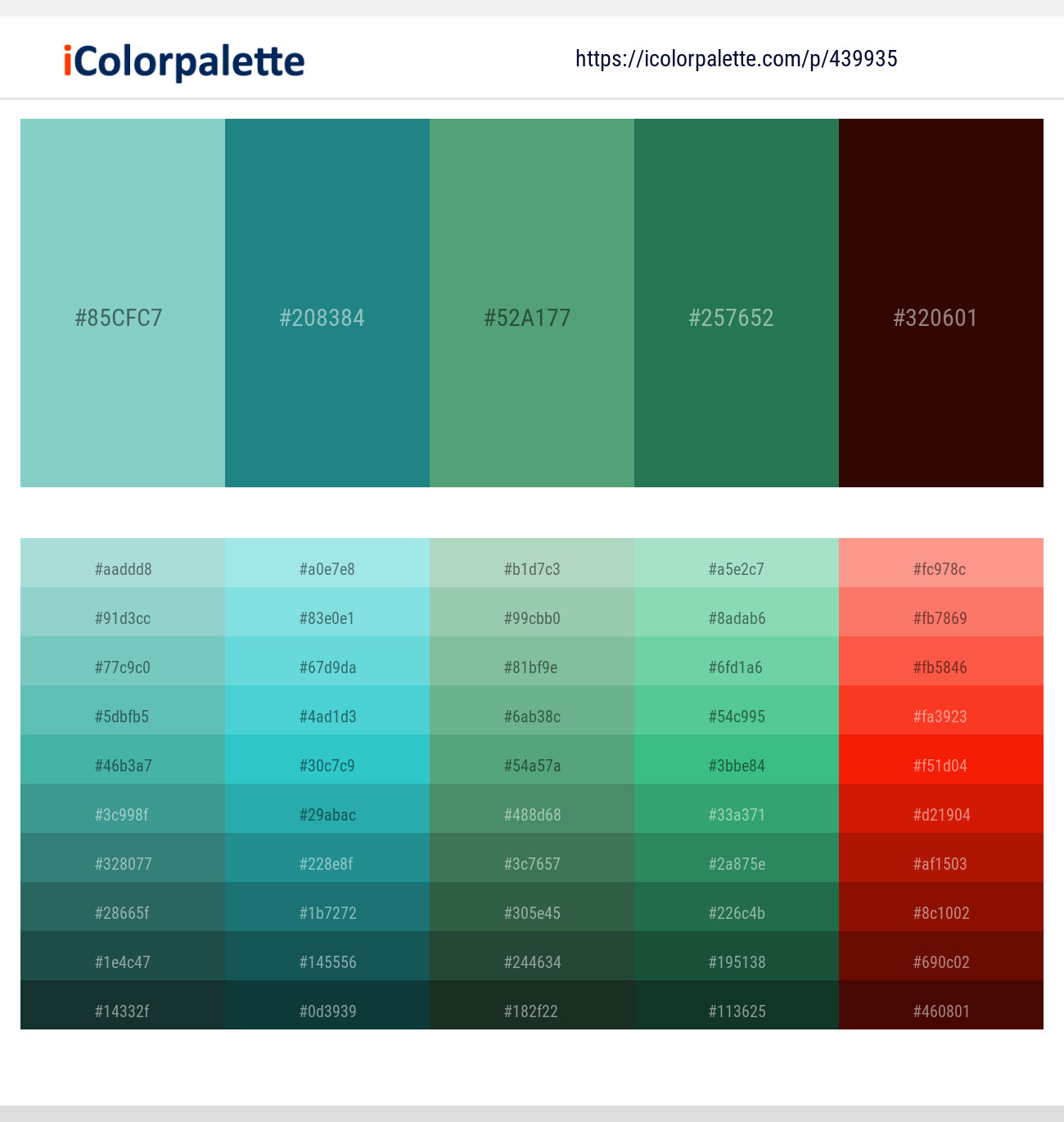 Monte Carlo – Elm – Aqua Forest – Eucalyptus – Chocolate Color scheme