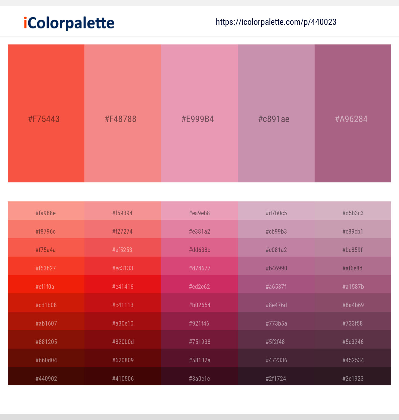 Sunset Orange – Froly – Kobi – Viola – Tapestry Color scheme