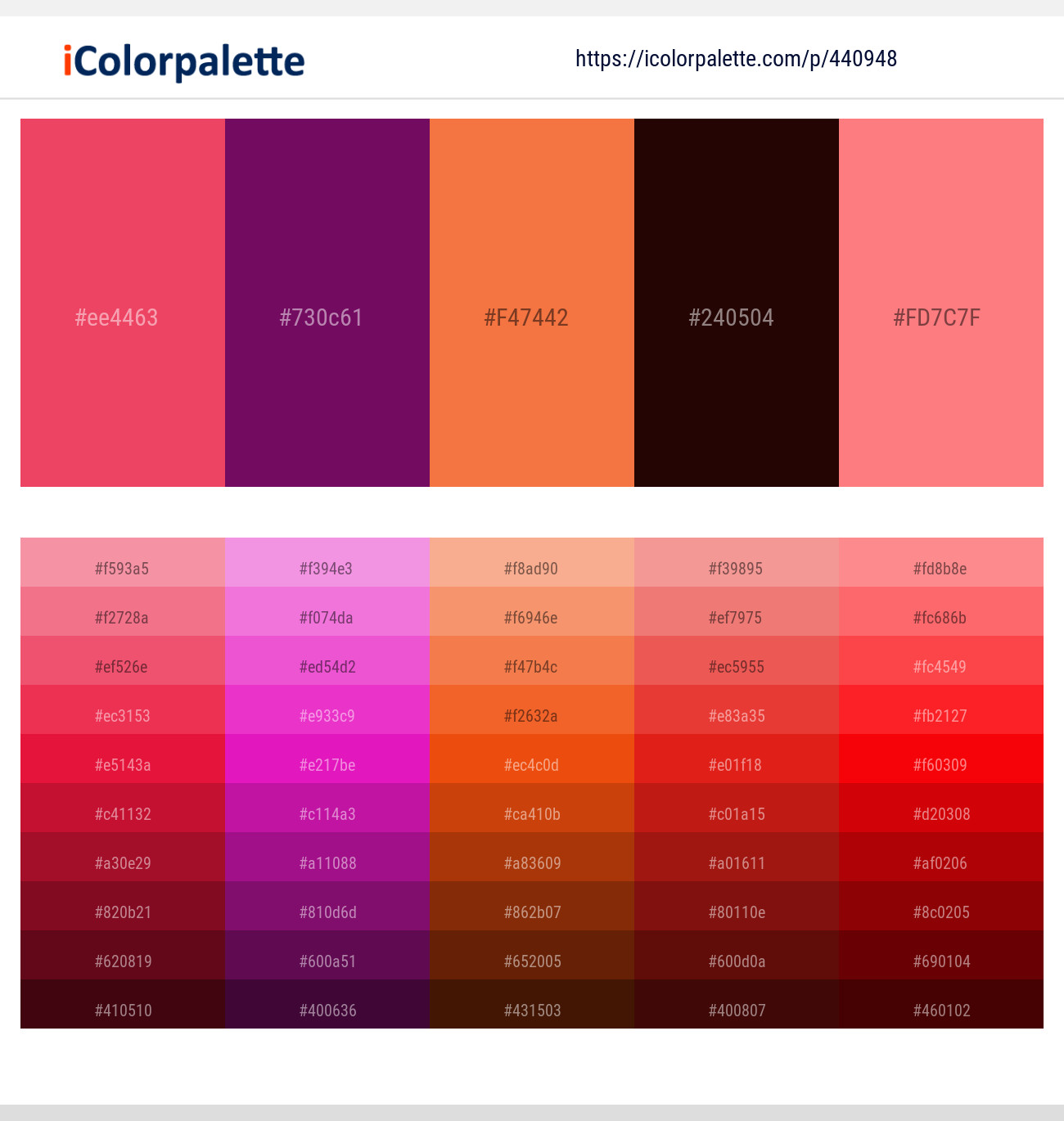 Amaranth – Rose Bud Cherry – Jaffa – Wood Bark – Geraldine Color scheme