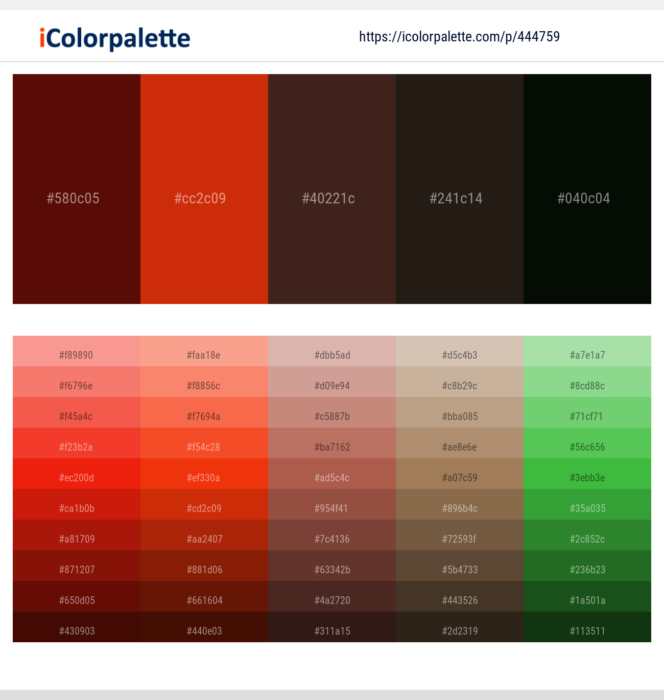 Mahogany – Tia Maria – Cork – Oil – Black Bean Color scheme
