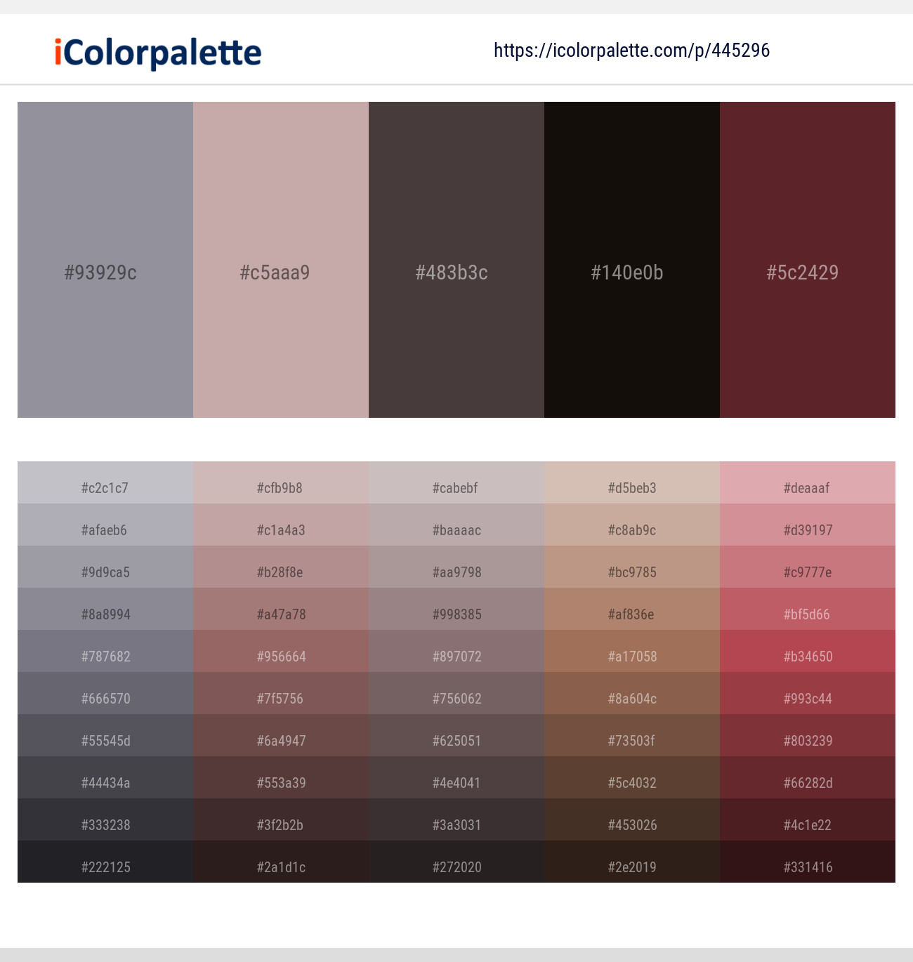 Manatee – Cold Turkey – Matterhorn – Night Rider – Cocoa Bean Color scheme