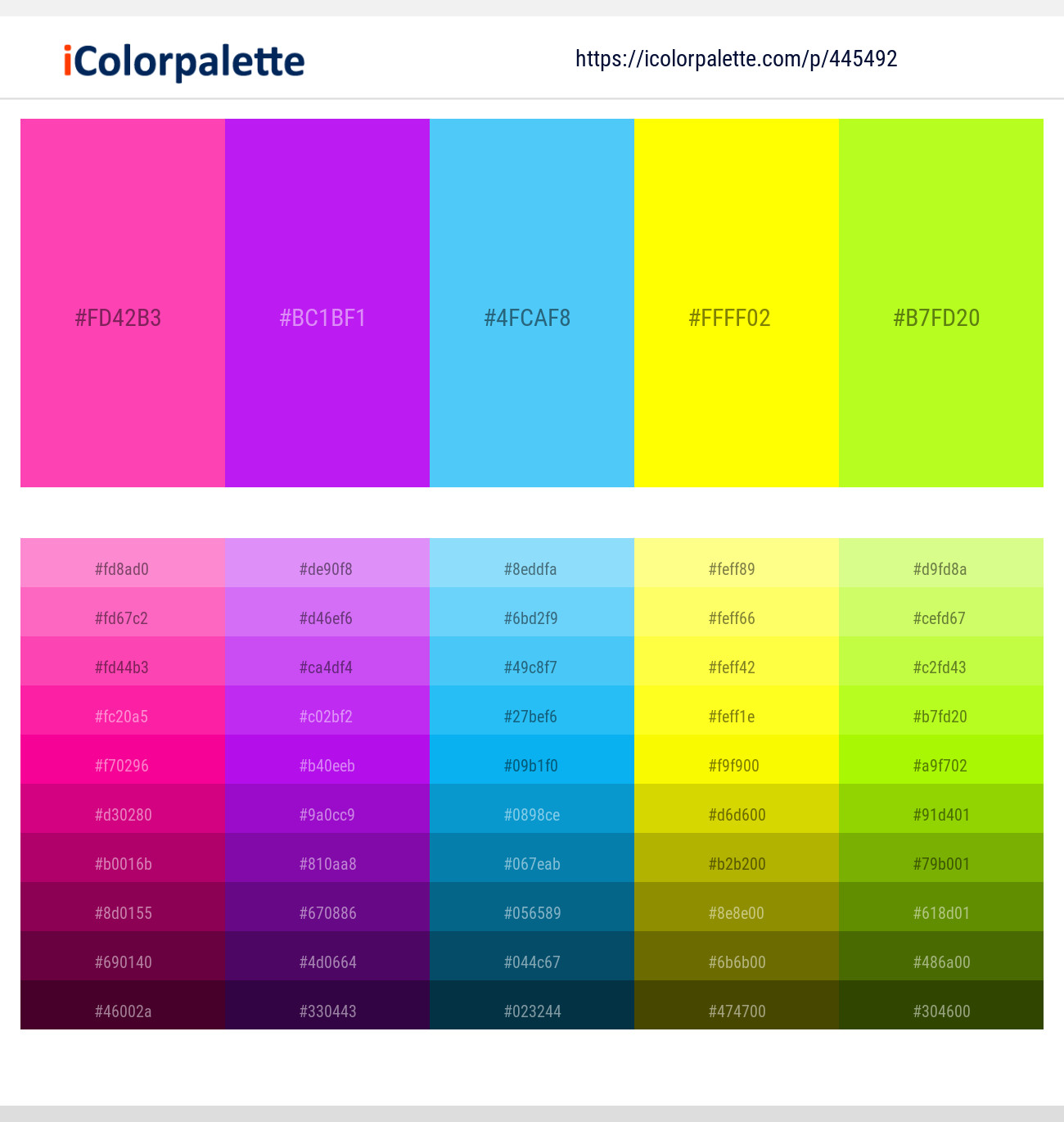 5 Latest Color Schemes With Hot Pink And Green Yellow Color Tone Combinations 21 Icolorpalette