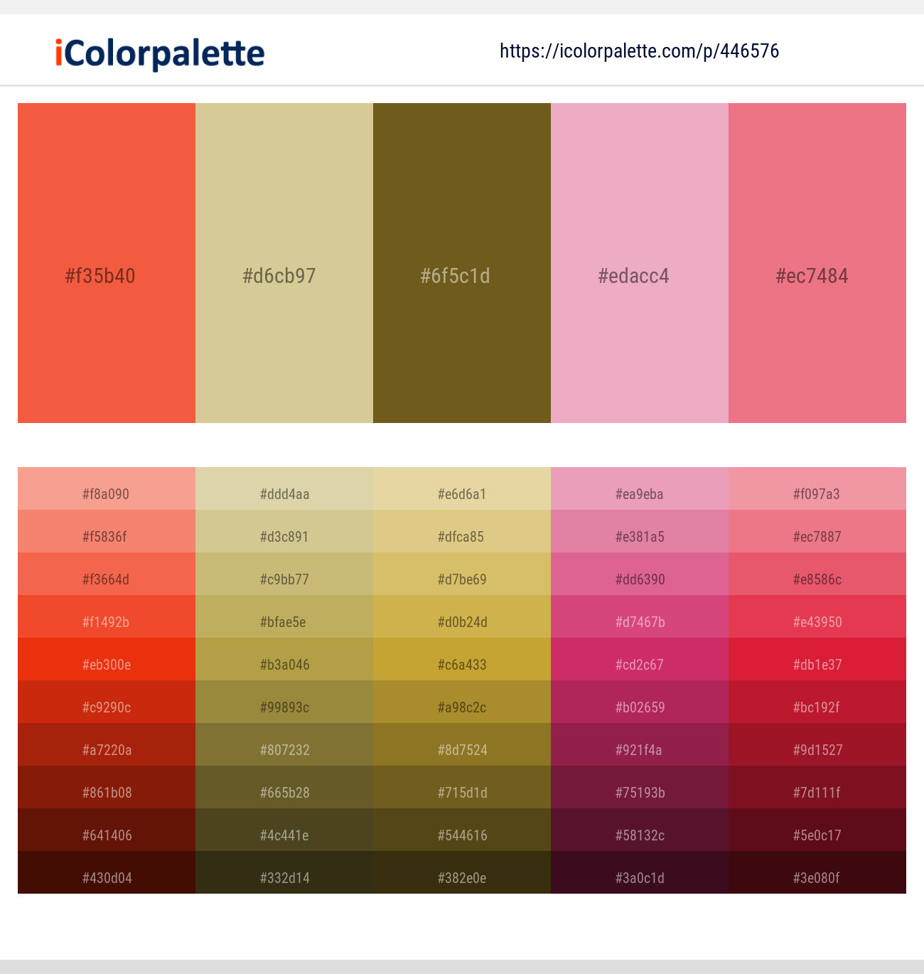 Flamingo – Winter Hazel – Himalaya – Kobi – Froly Color scheme