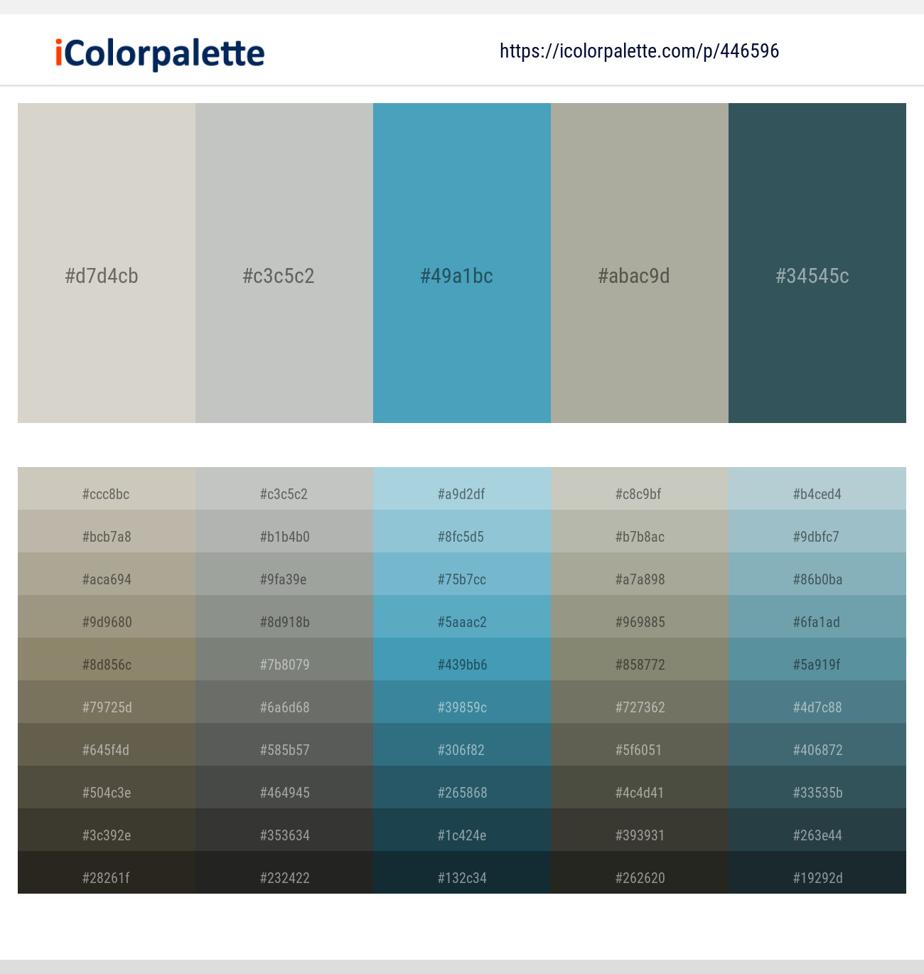 Timberwolf – Kangaroo – Pelorous – Bud – Spectra Color scheme