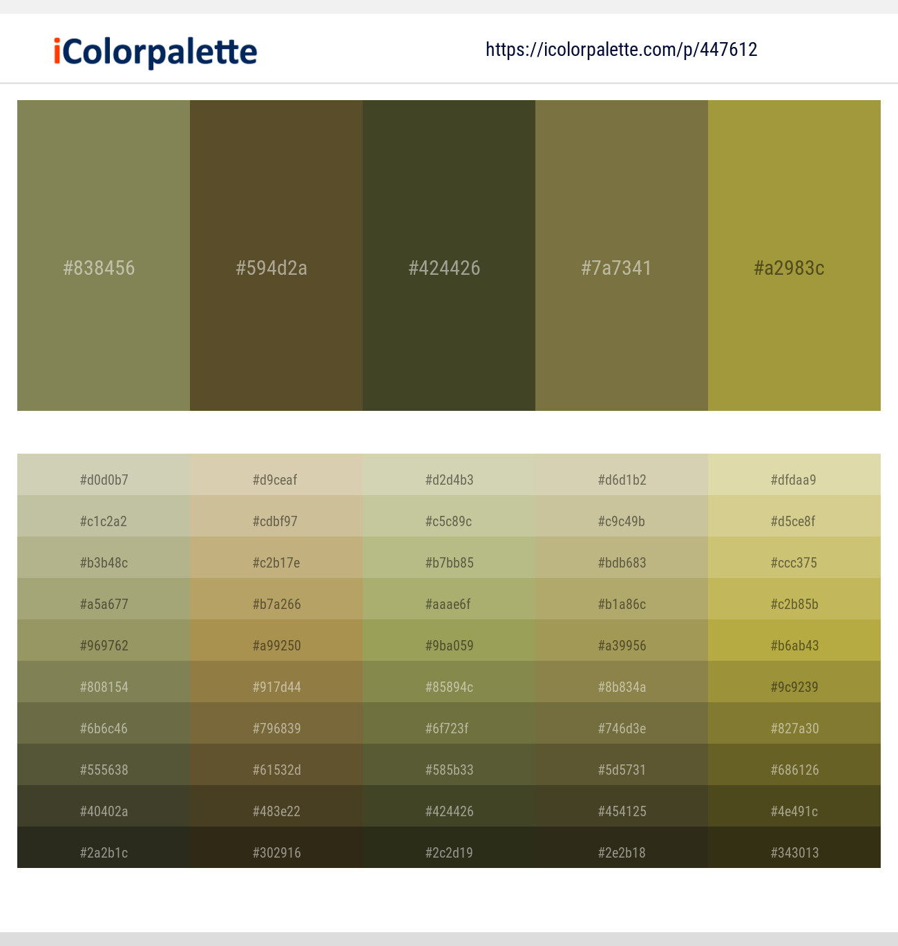 Clay Creek – Costa Del Sol – Lisbon Brown – Yellow Metal – Sycamore Color scheme