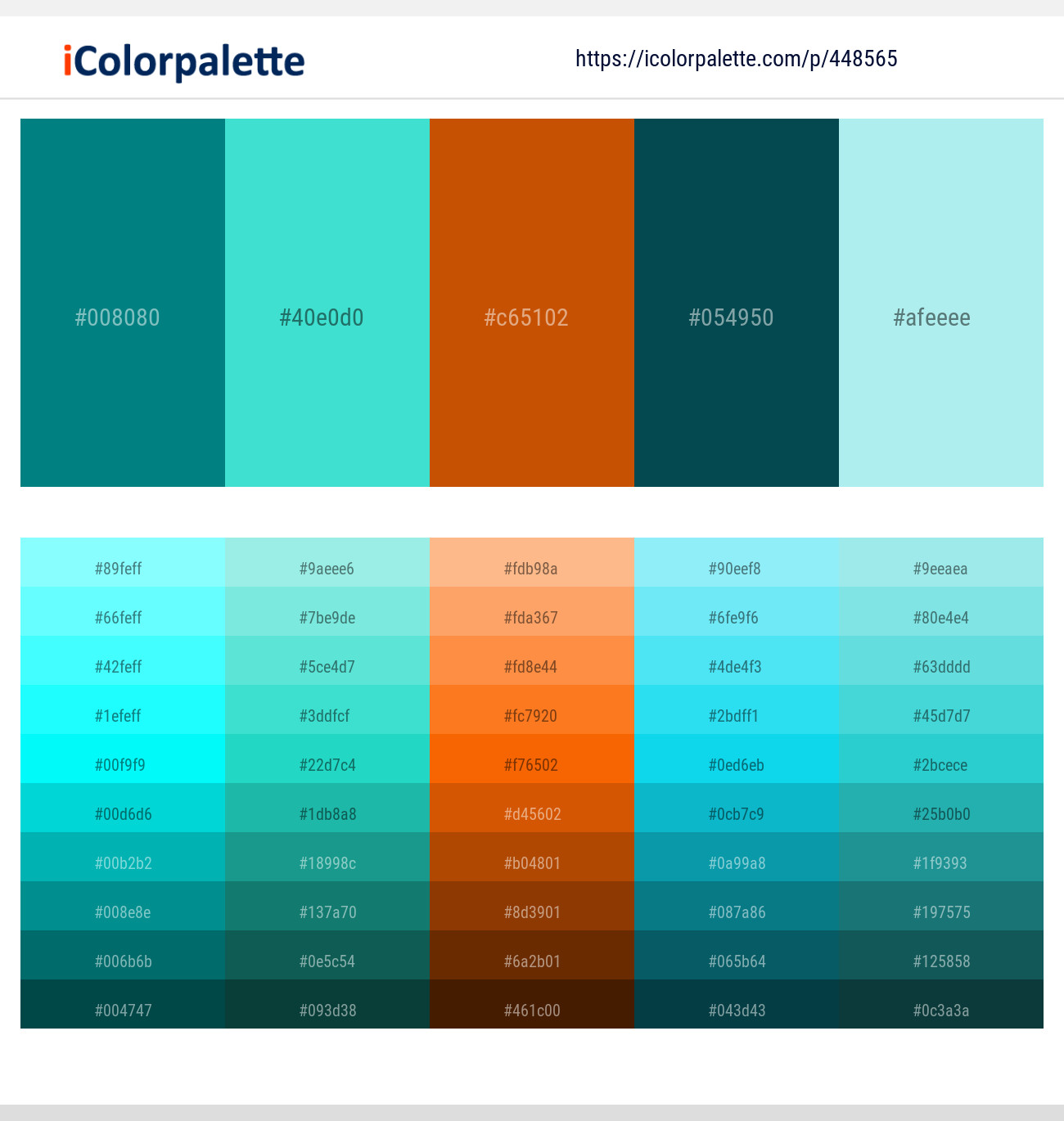 Blue Green Turquoise Color Palette, 49% OFF