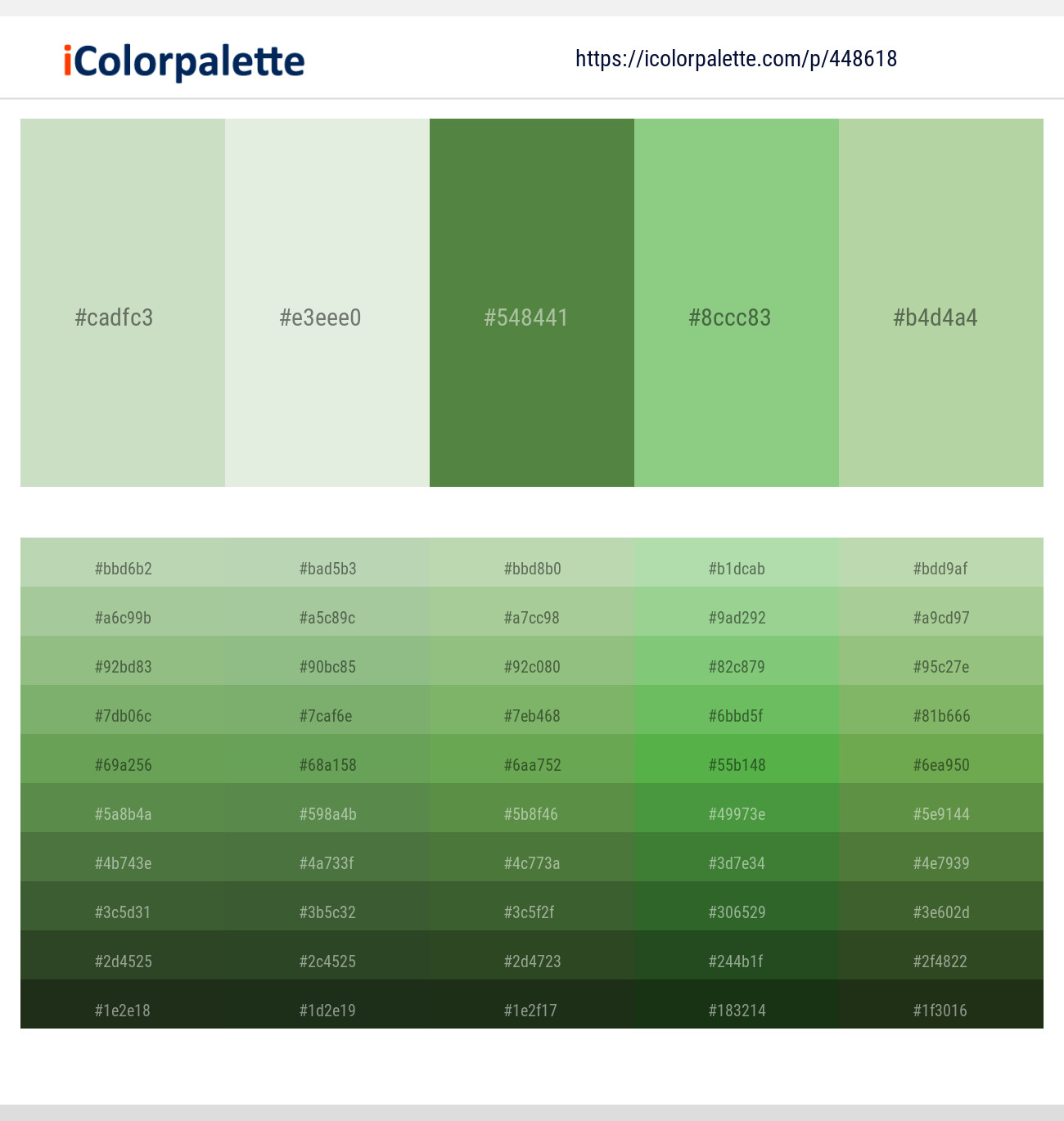 Pixie Green – Willow Brook – Fern Green – De York – Sprout Color scheme