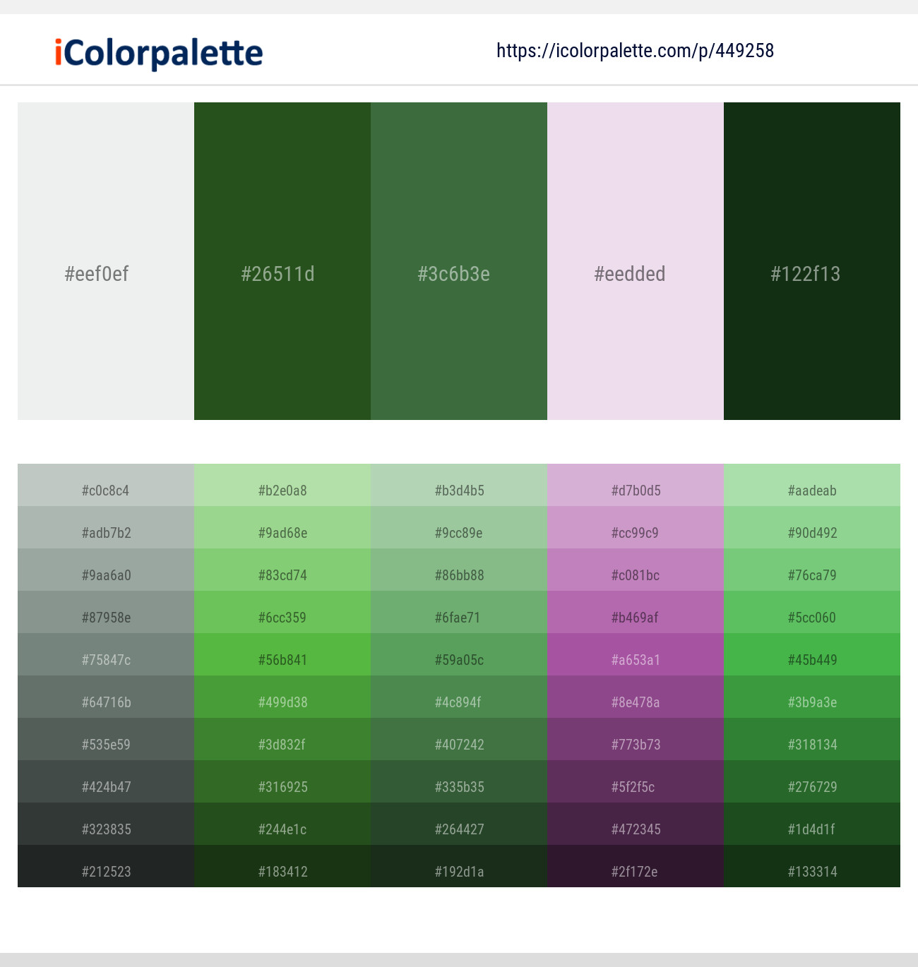 Black Haze – Seaweed – Killarney – Prim – Seaweed Color scheme