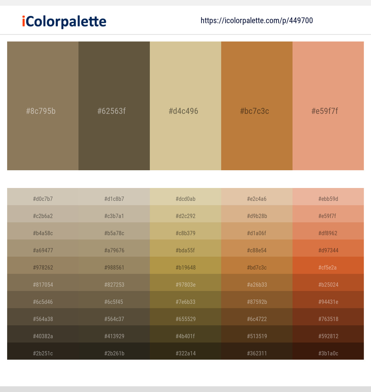 Domino – Hemlock – Pavlova – Copper – Tonys Pink Color scheme