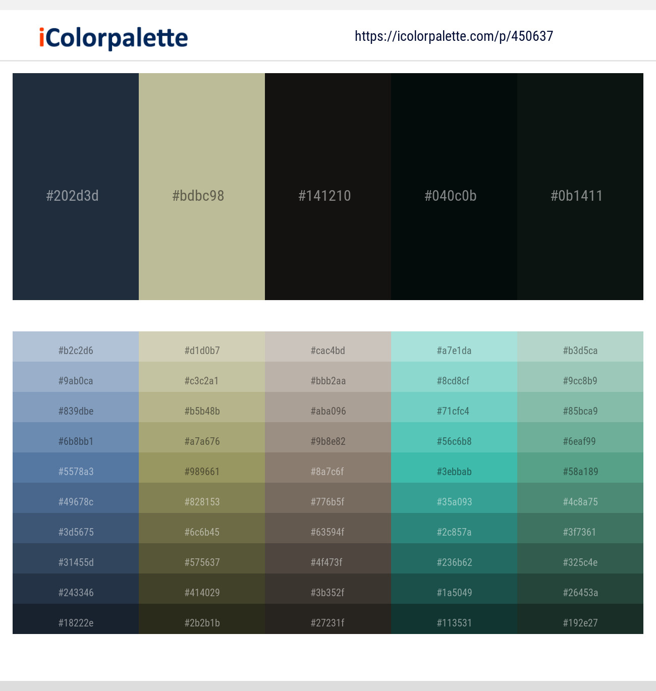 Ebony Clay – Heathered Gray – Cod Gray – Black Bean – Racing Green Color scheme