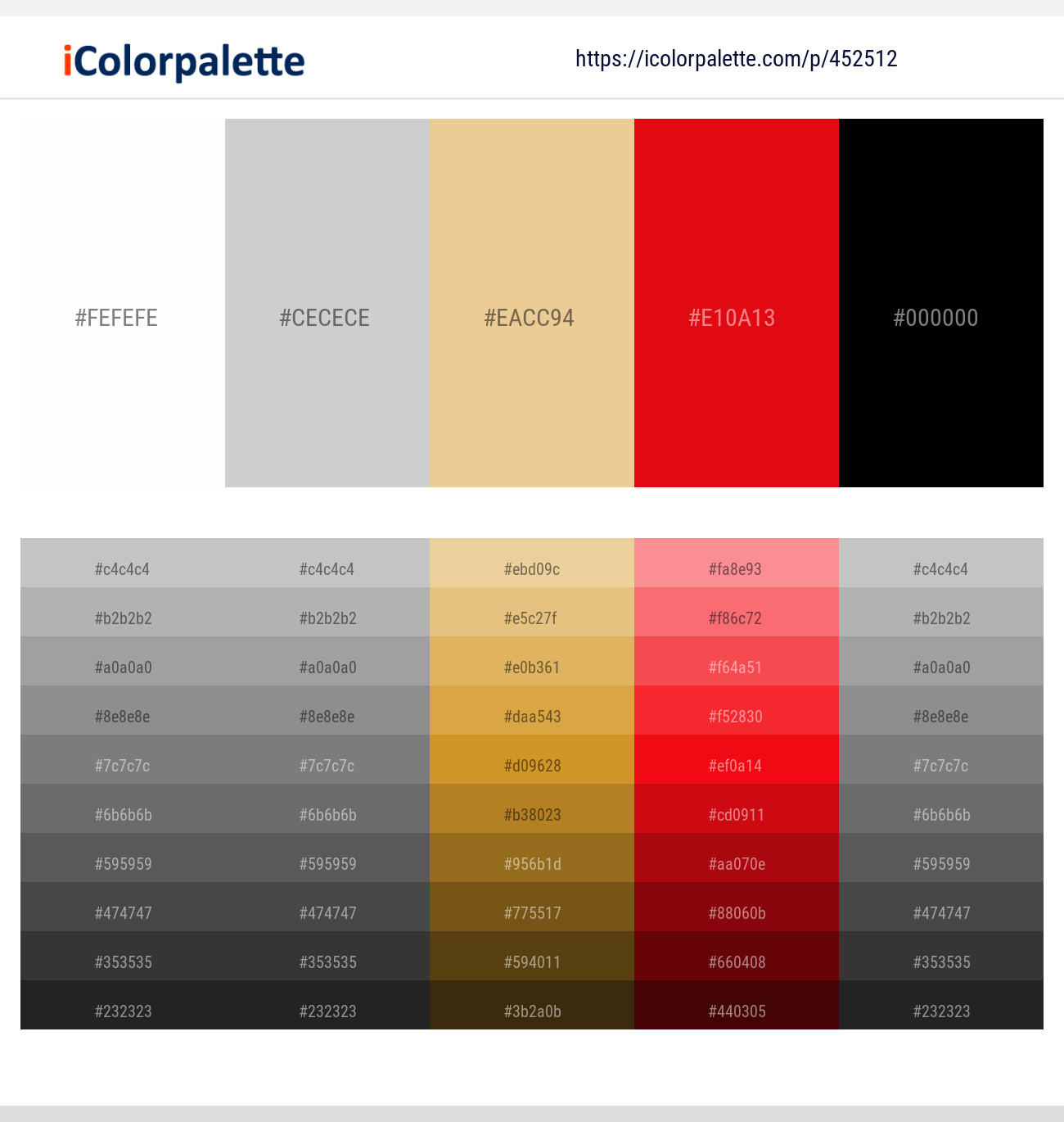 Palette image download - White - Alto - Putty - Monza - Black Color scheme.