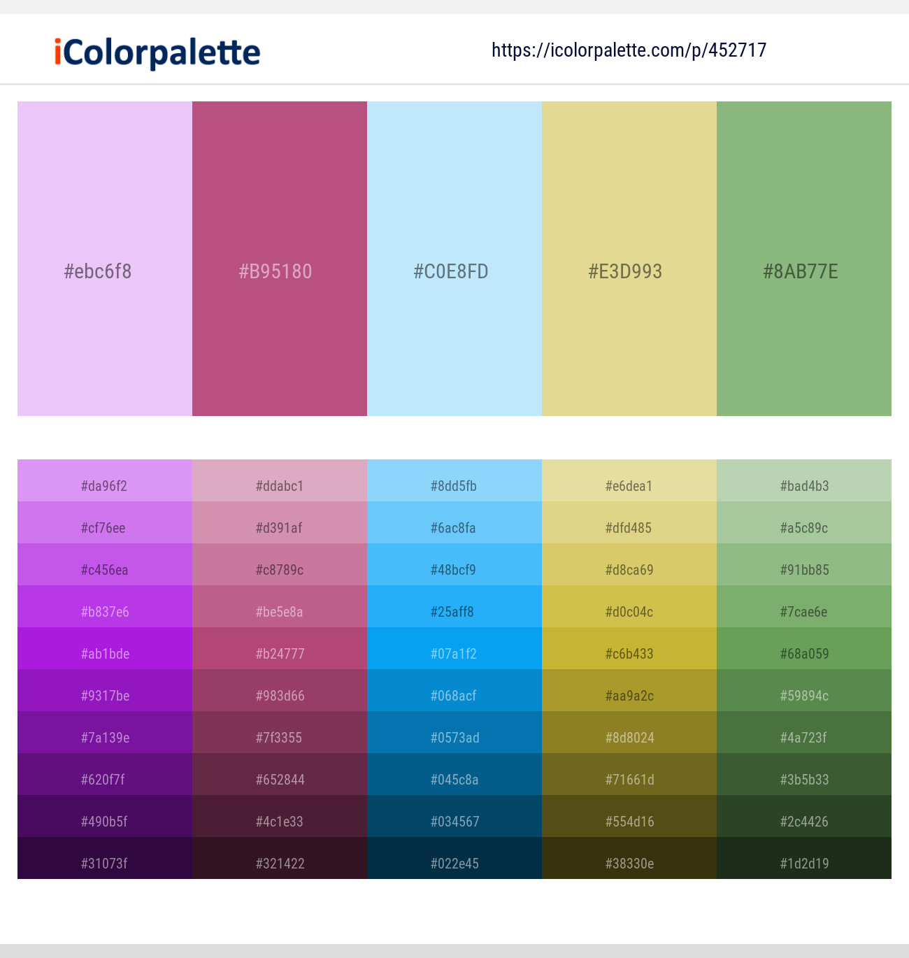 Perfume – Cadillac – French Pass – Zombie – Olivine Color scheme