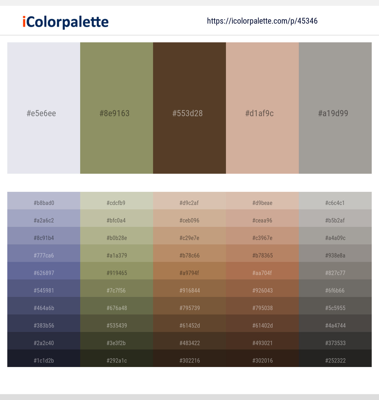 Athens Gray – Avocado – Quincy – Eunry – Dawn Color scheme