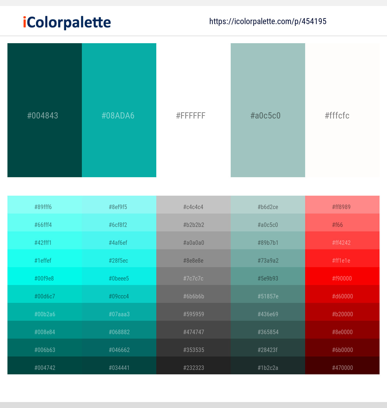 454195Aqua Deep – Niagara – White – Shadow Green – Rose White Color scheme