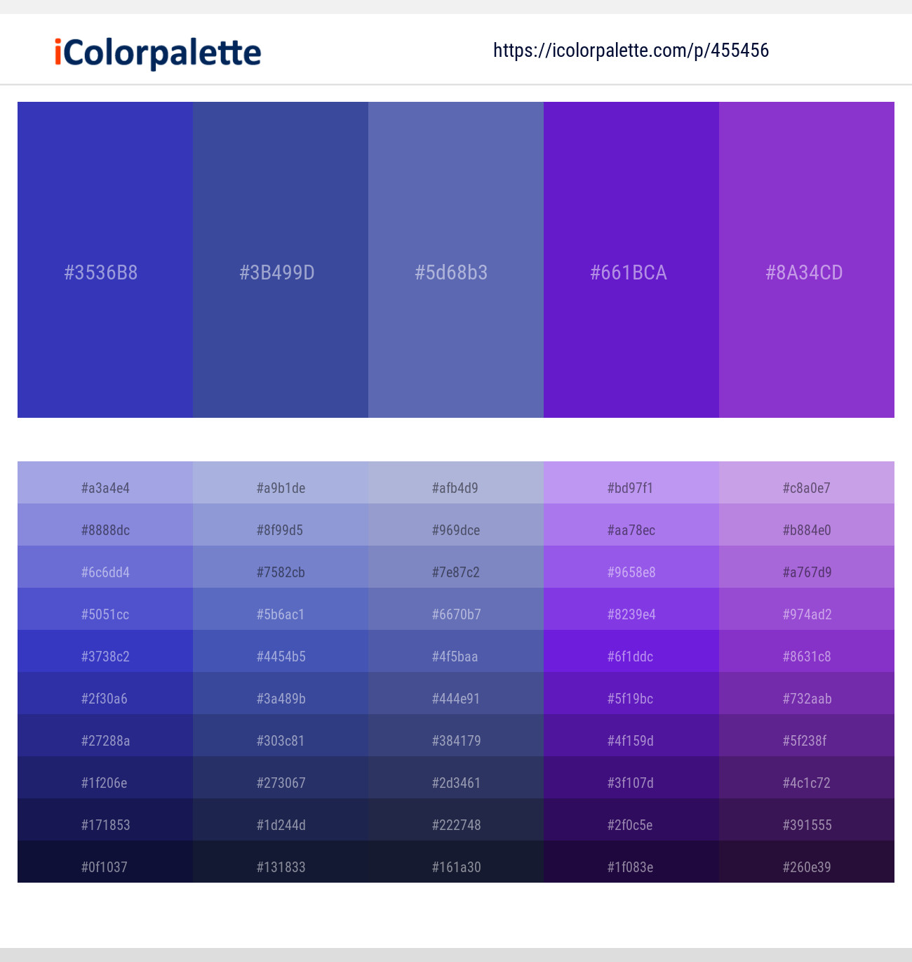 blue purple color palette