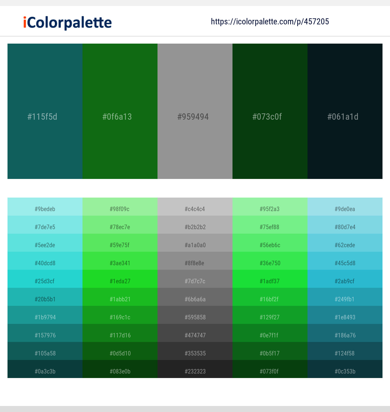 Eden – Dark Fern – Dusty Gray – Dark Fern – Firefly Color scheme