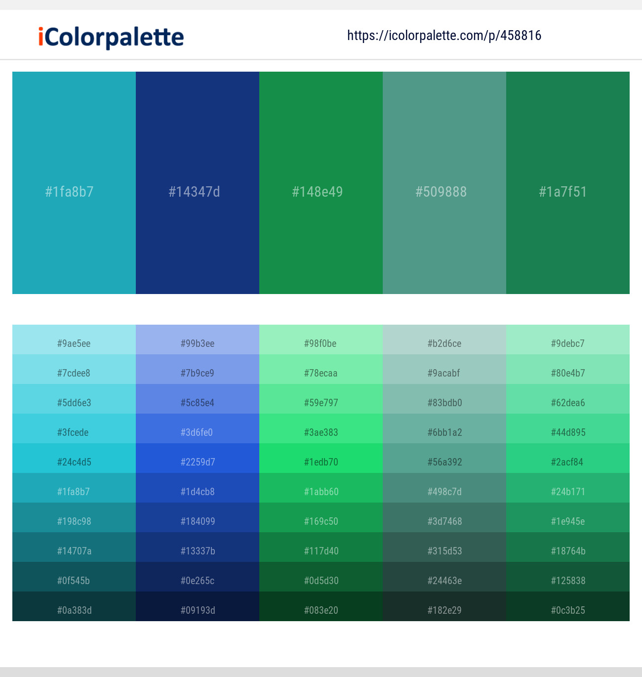 190+ Latest Color Schemes with Light Sea Green And Cadet Blue Color ...