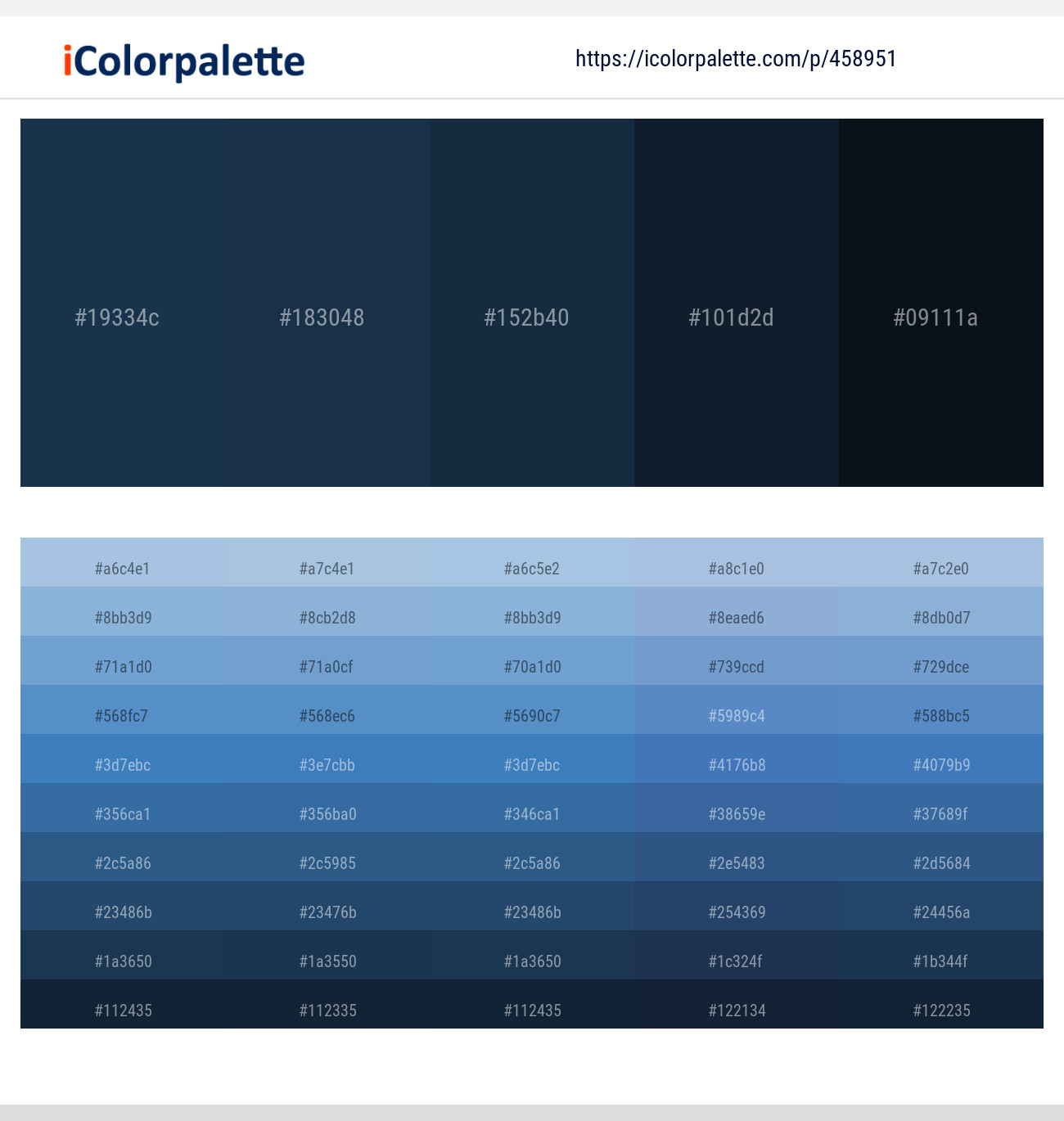 Nile Blue – Big Stone – Big Stone – Big Stone – Ebony Color scheme ...