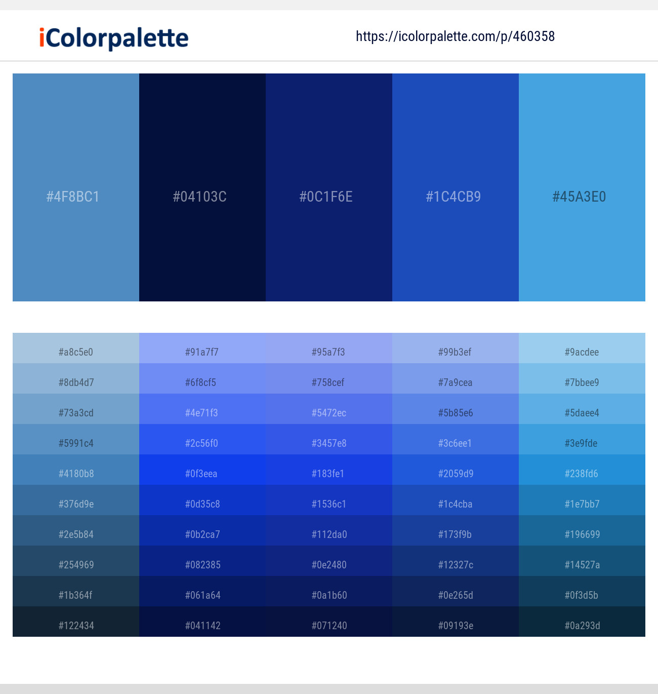 19 Latest Color Schemes Navy And Cornflower Blue Color tone | 2022 iColorpalette
