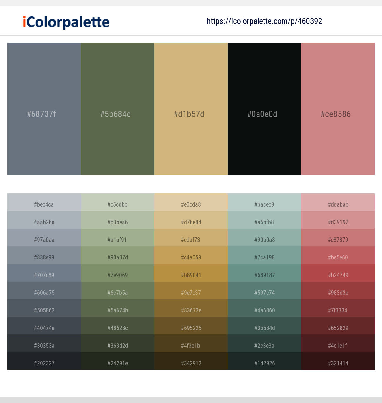 Pale Sky – Finch – Tan – Woodsmoke – Puce Color scheme