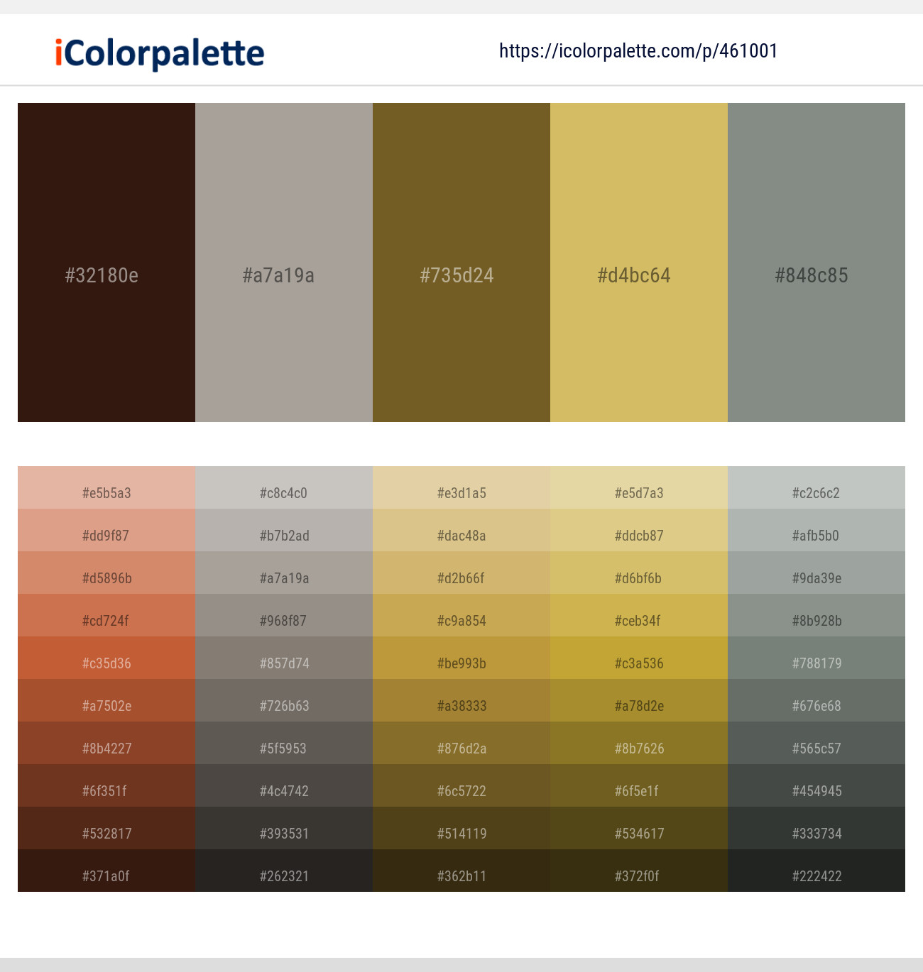 Sambuca – Dawn – Dallas – Tacha – Stack Color scheme