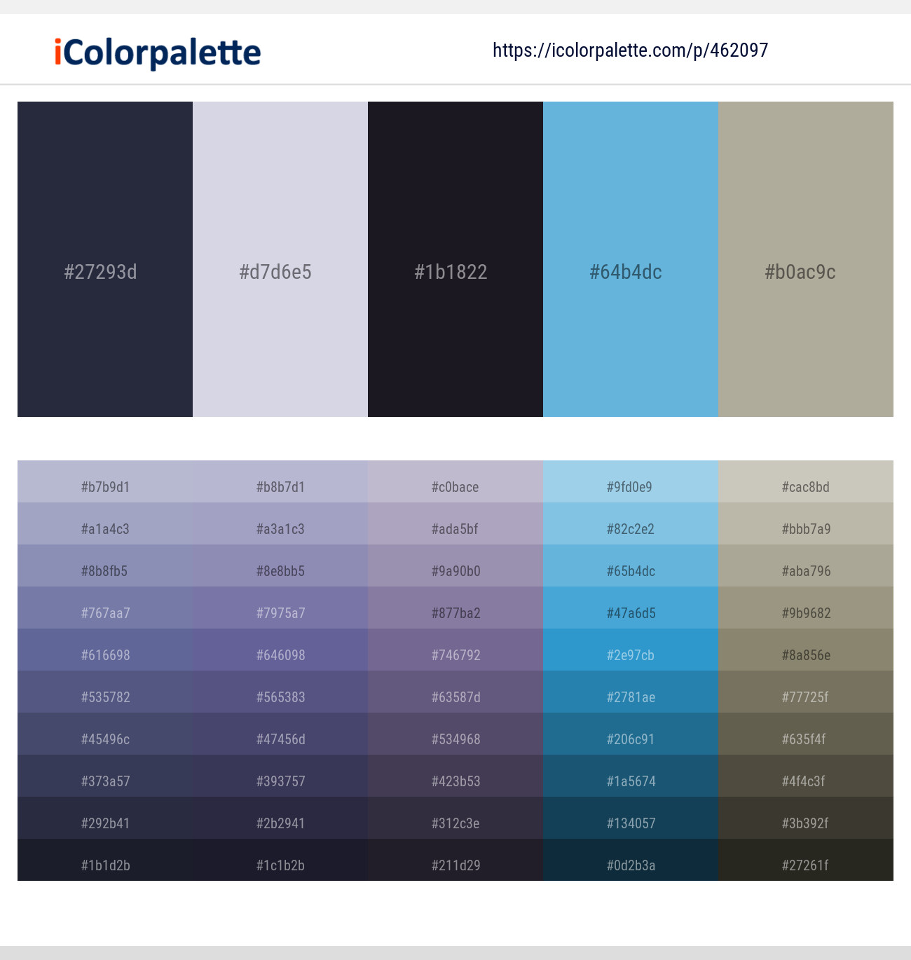 Ebony Clay – Mischka – Bastille – Viking – Napa Color scheme