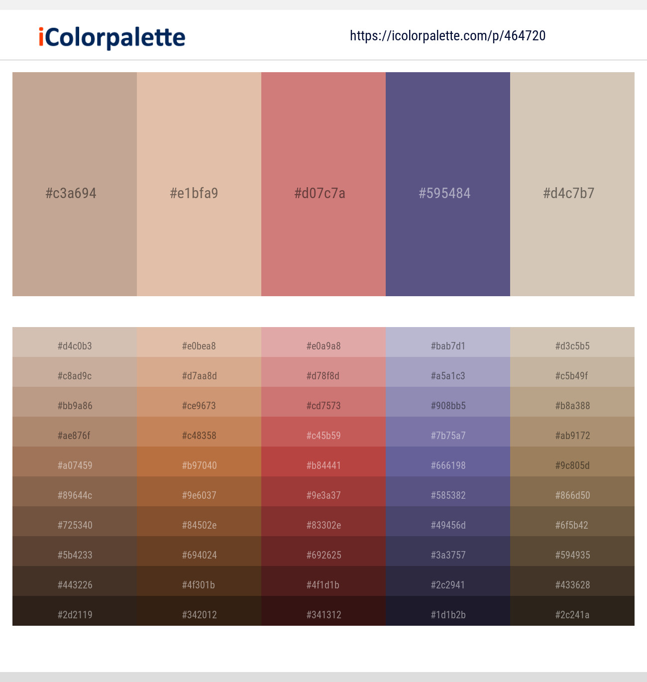 Indian Khaki – Rose Fog – New York Pink – Comet – Soft Amber Color scheme