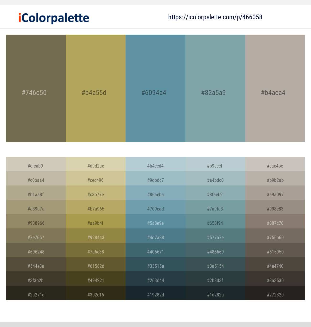 Go Ben – Husk – Horizon – Gumbo – Cloudy Color scheme