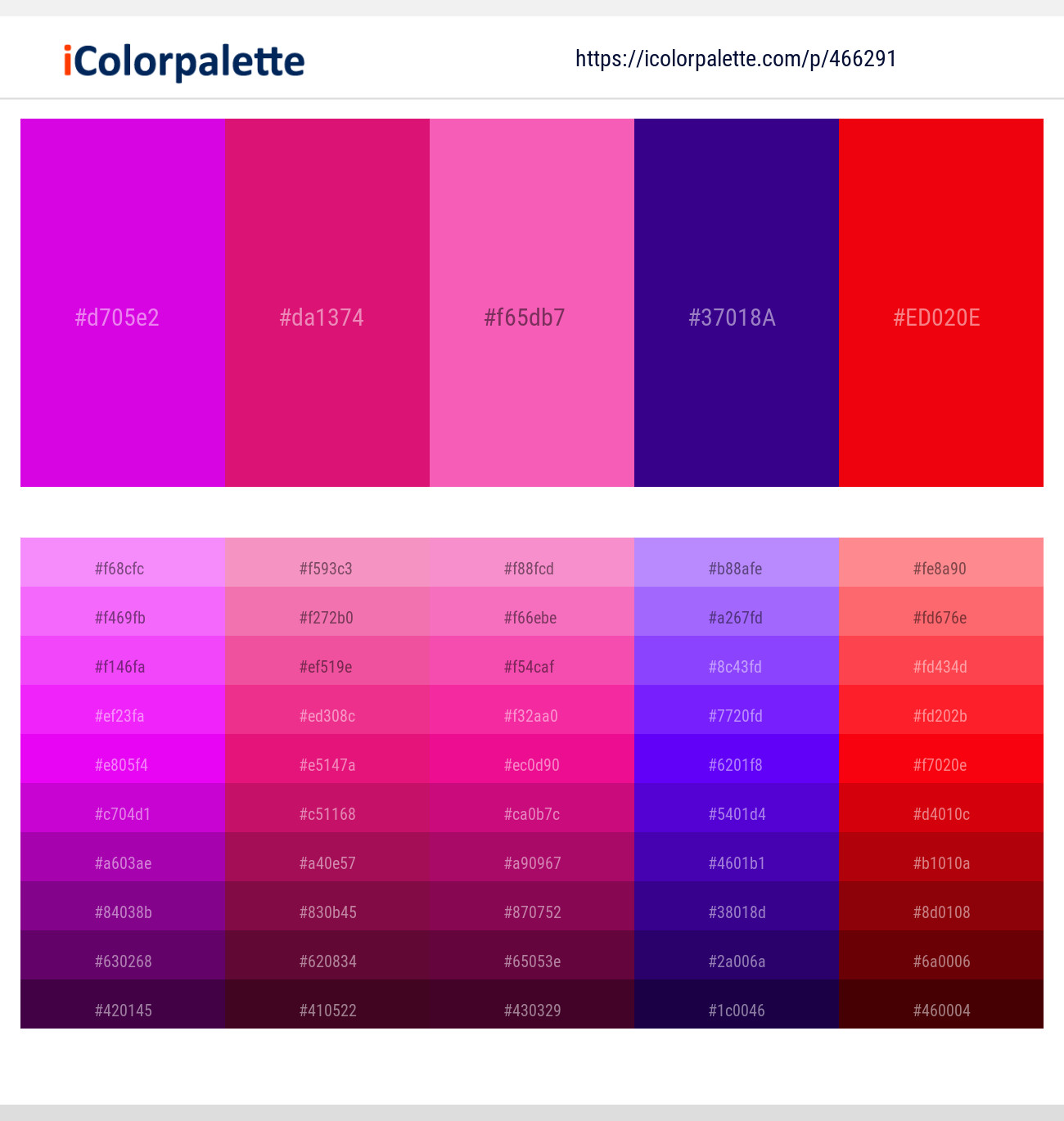 6 Latest Color Schemes with Hot Pink And Indigo Color tone ...