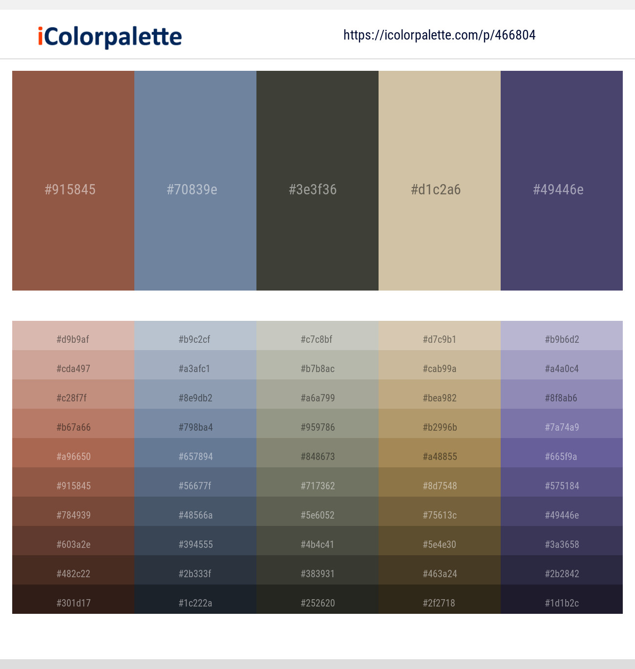 Spicy Mix – Lynch – Kelp – Akaroa – Mulled Wine Color scheme
