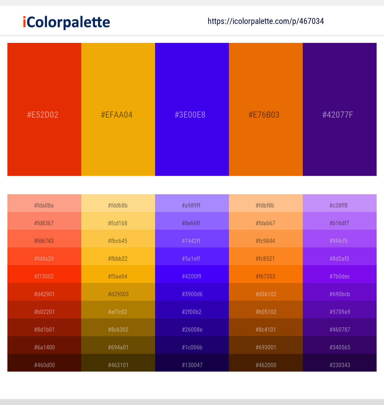 9 Latest Color Schemes with Dark Orange And Indigo Color tone ...