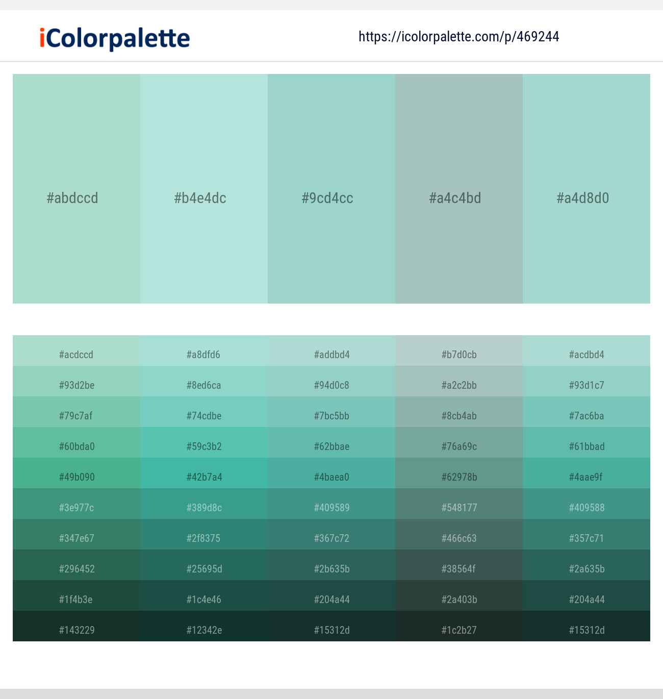 Sinbad – Jagged Ice – Sinbad – Opal – Sinbad Color scheme
