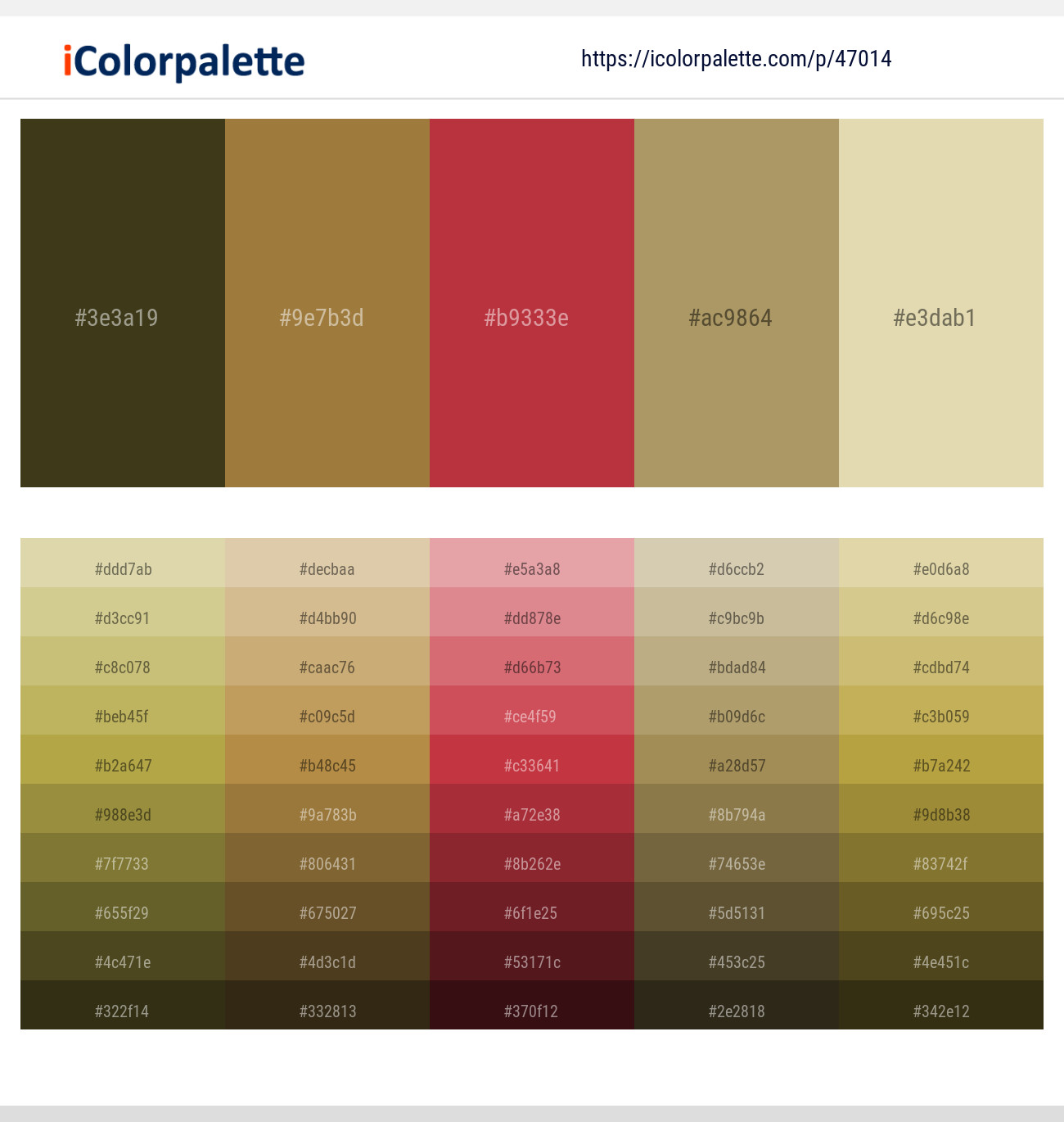 Thatch Green – Sycamore – Well Read – Teak – Grain Brown Color scheme