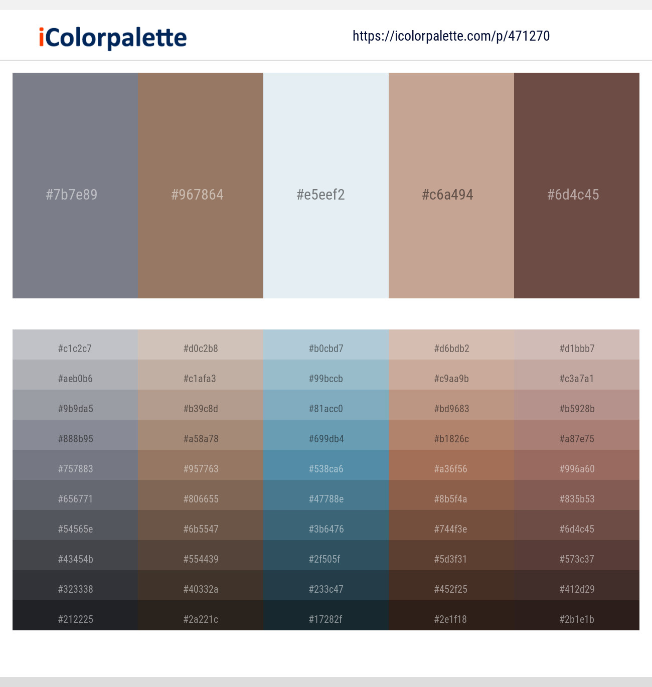 Raven – Cement – Catskill White – Rodeo Dust – Kabul Color scheme