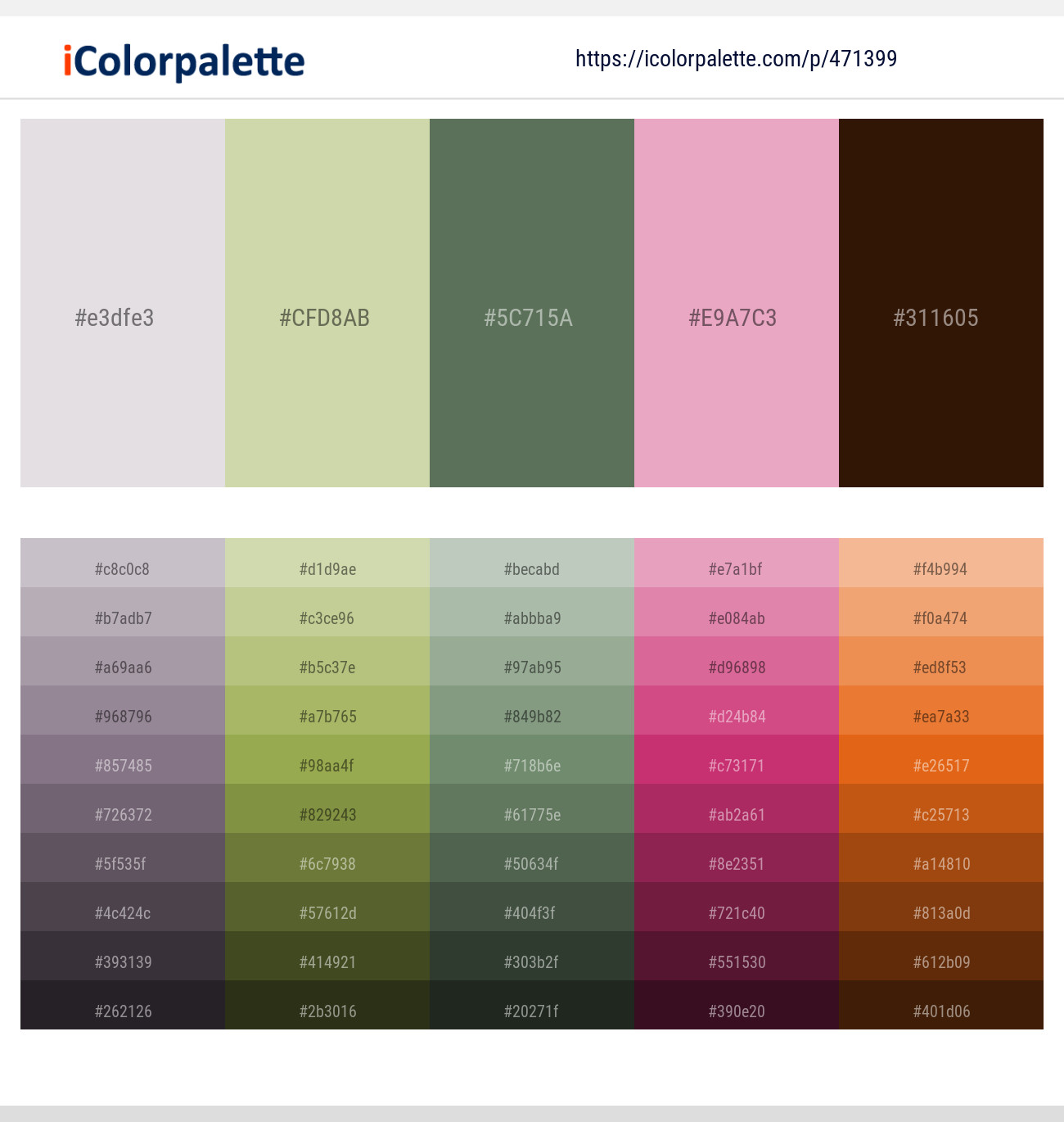 Bon Jour – Sprout – Cactus – Kobi – Jacko Bean Color scheme