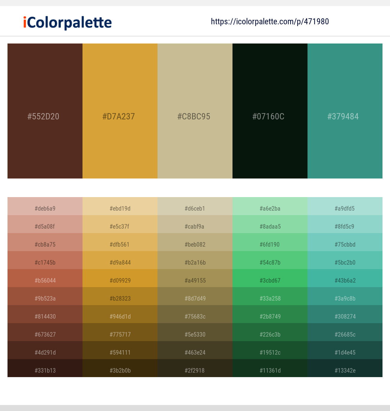 Irish Coffee – Hokey Pokey – Indian Khaki – Black Bean – Lochinvar Color scheme
