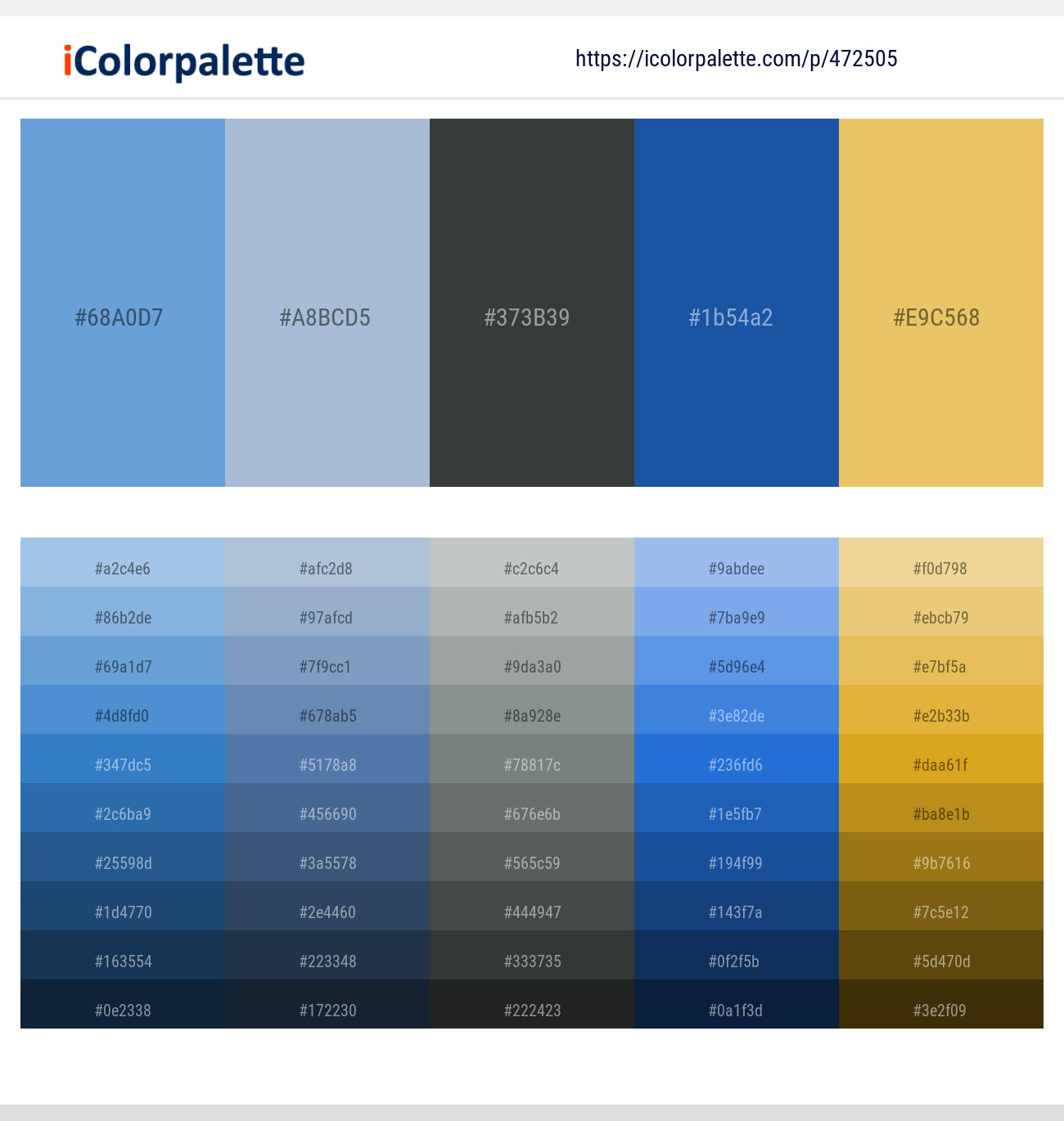 Danube – Pigeon Post – Cape Cod – Fun Blue – Rob Roy Color scheme