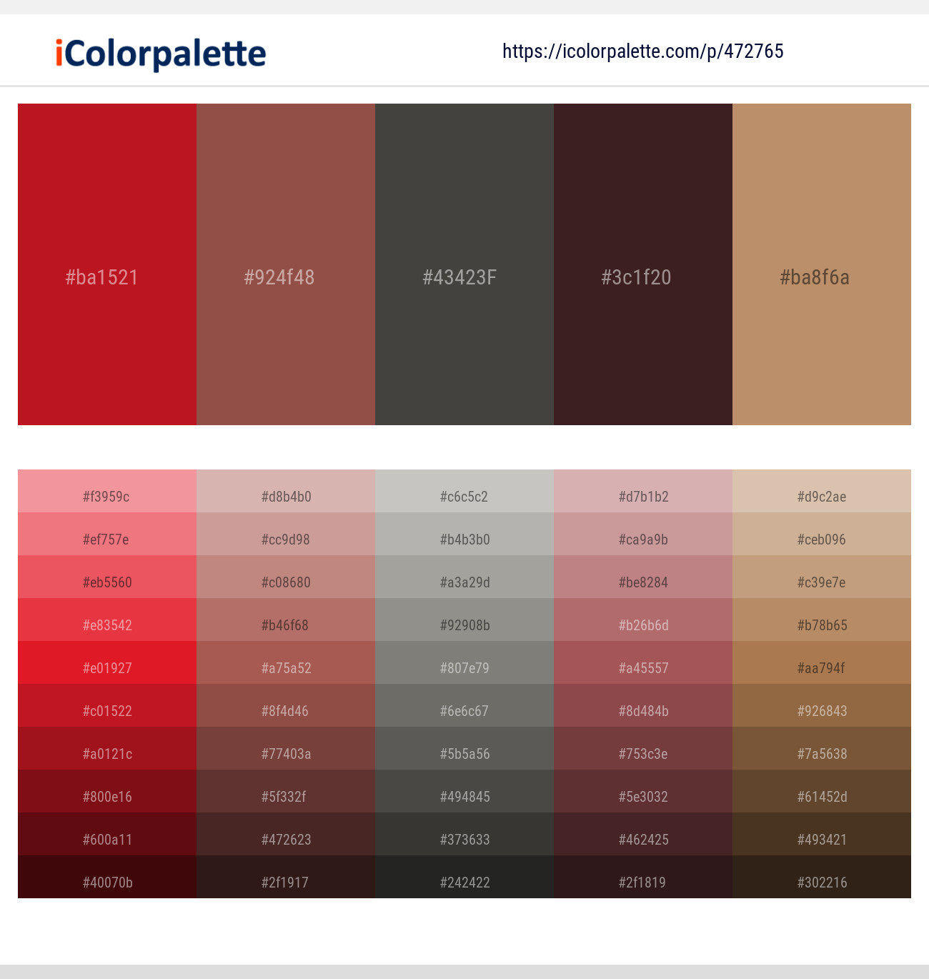 Thunderbird – Copper Rust – Merlin – Jon – Muddy Waters Color scheme