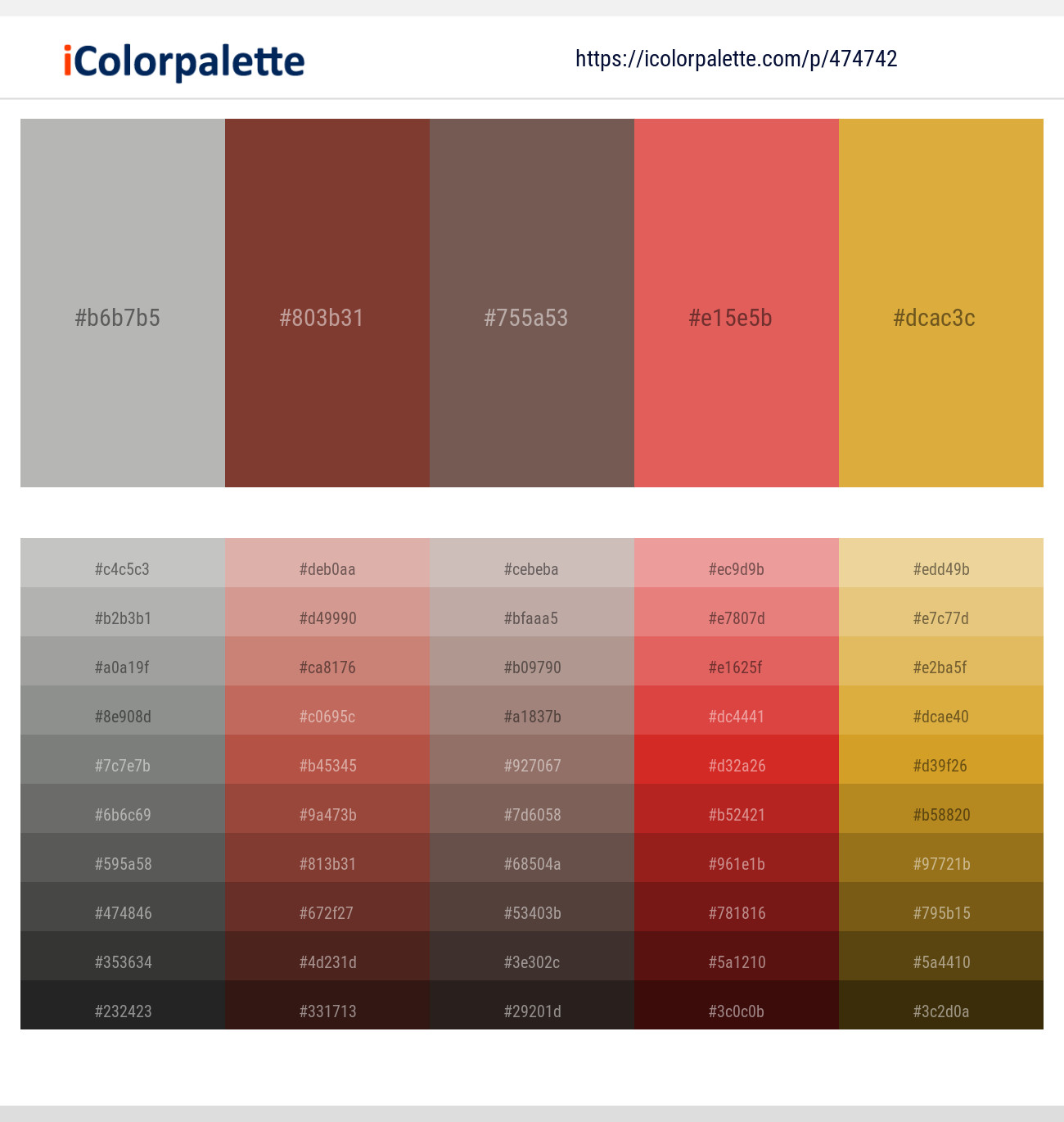 Green Spring – Nutmeg – Russett – Roman – Anzac Color scheme
